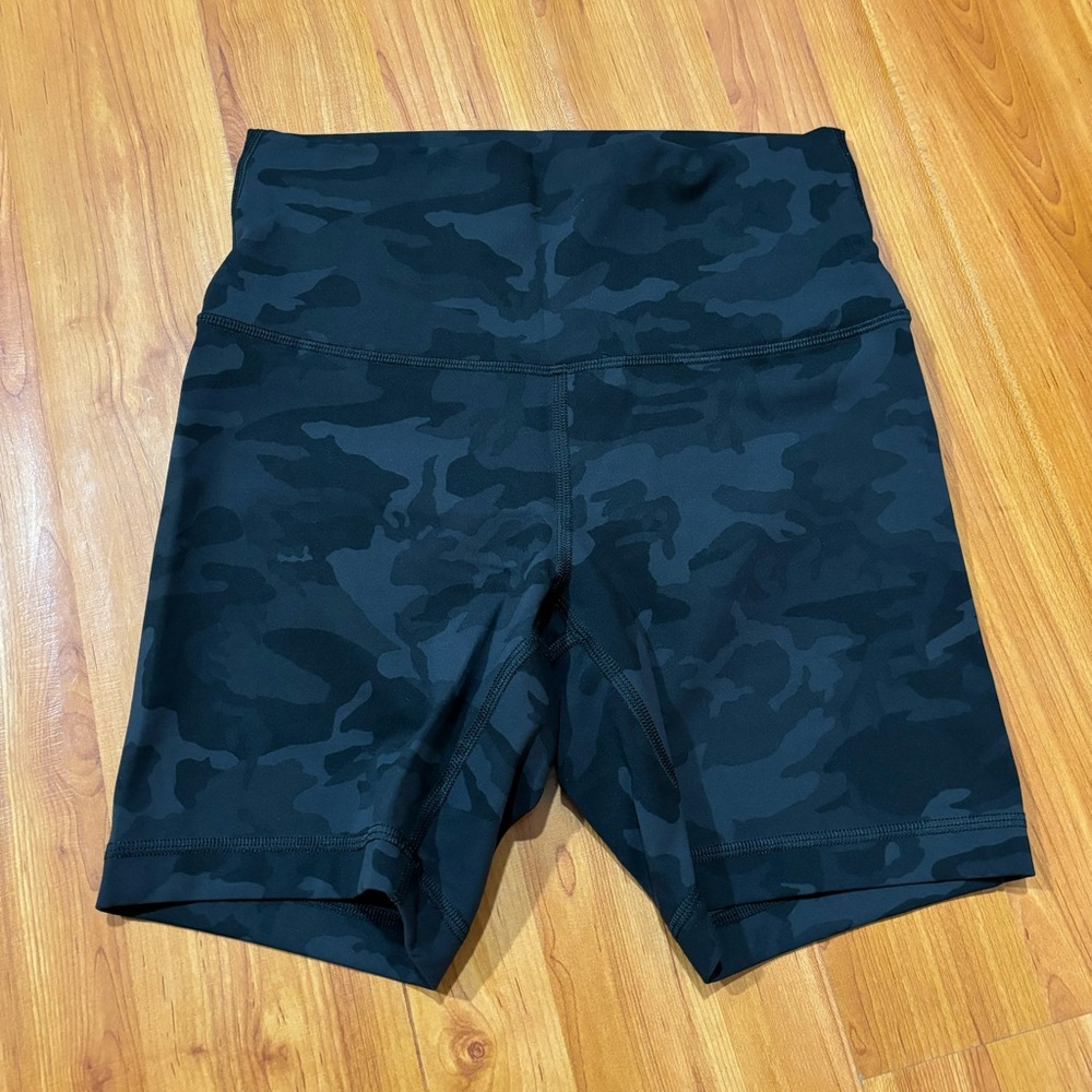 lululemon athletica Black Camo Bike Shorts